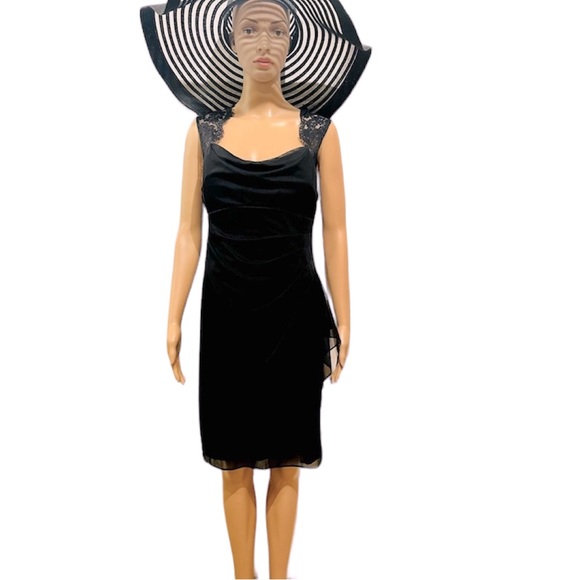 EUC Sleeveless Dress Lace at Front & Back,Black,Size 10 - Picture 2 of 13